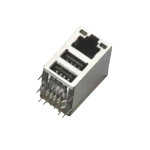 RJ 45 F DUAL CONNECTOR (SHIELDED)