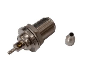 N Female Bulkhead Connector for LMR100 Cable Crimp