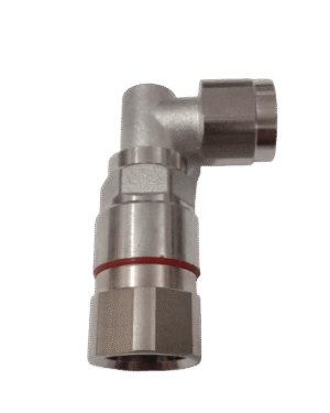 N Male Right Angle Connector for 1/2 inch LDF Cable Clamp