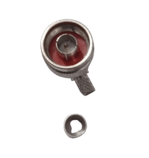 N Male Right Angle Connector for LMR300 Cable Crimp