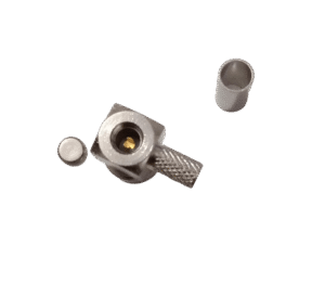 QMA Male Right Angle Connector, LMR 200 Crimp