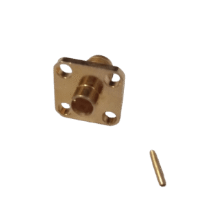 SMA Female 4-Hole Connector for RG141 Cable Solder