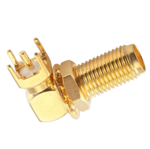 SMA Female Bulkhead Right Angle PCB Solder Connector