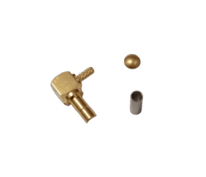 SMB Male Right Angle Connector, LMR 100 Crimp