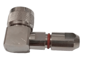 N Male Right Angle Connector for 1/4 inch LDF Cable Clamp