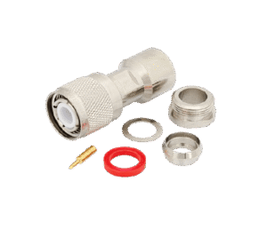 HN Male Connector, LMR 400 Clamp